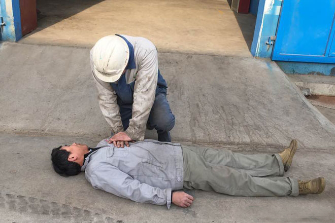 員工練習現場自救